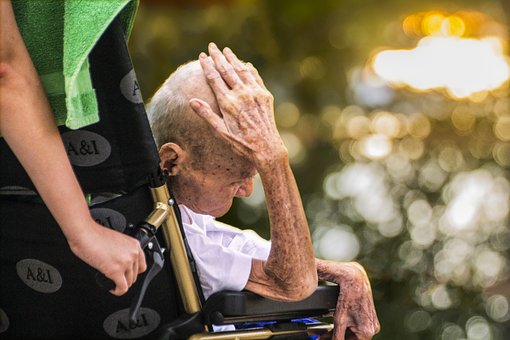 home care patient in wheel chair